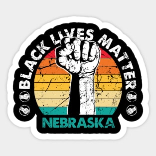 Nebraska black lives matter political protest Sticker